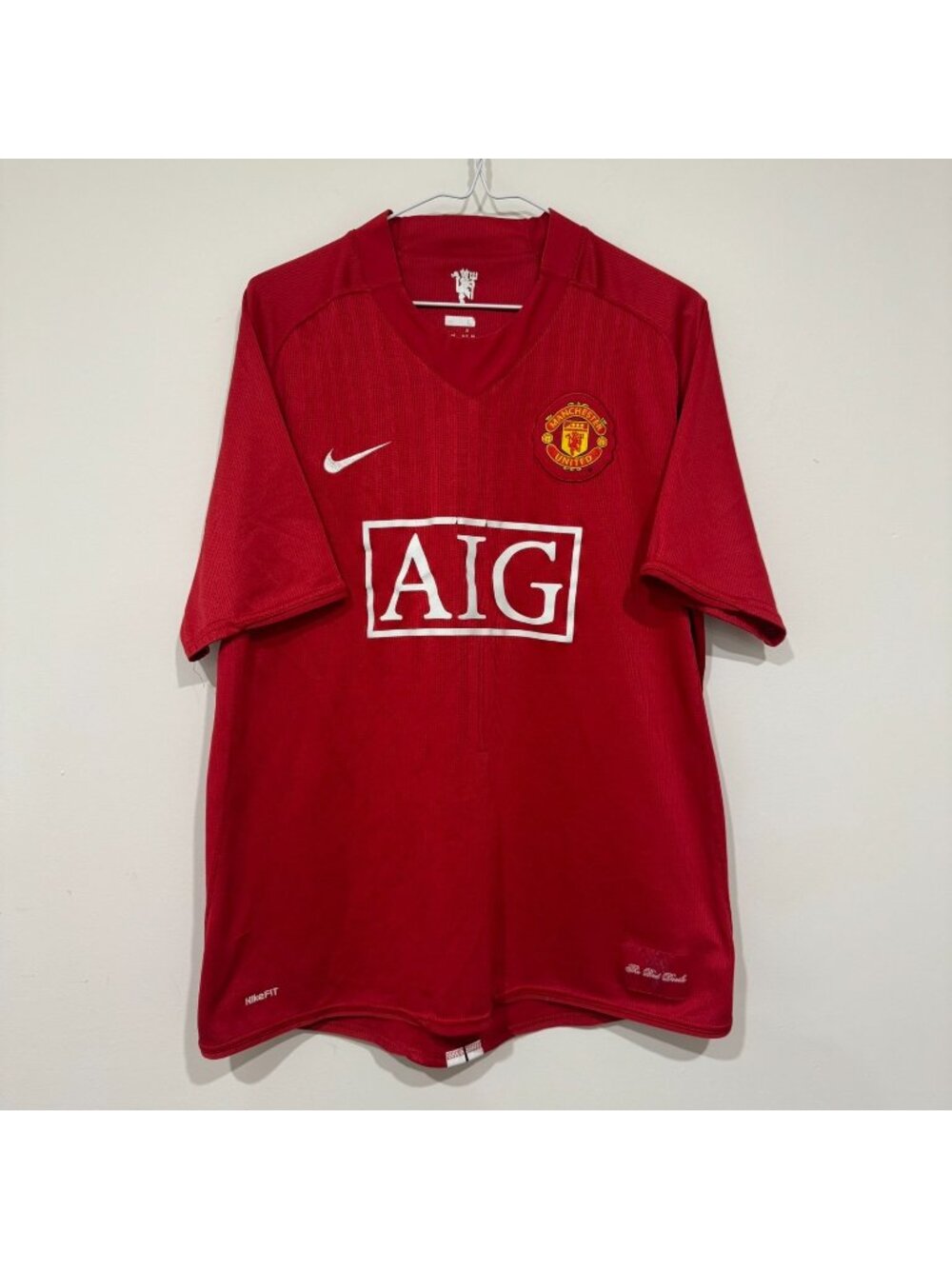 Nike Manchester United 2007 2009 Home Football Shirt Soccer Jersey 237924-666 L